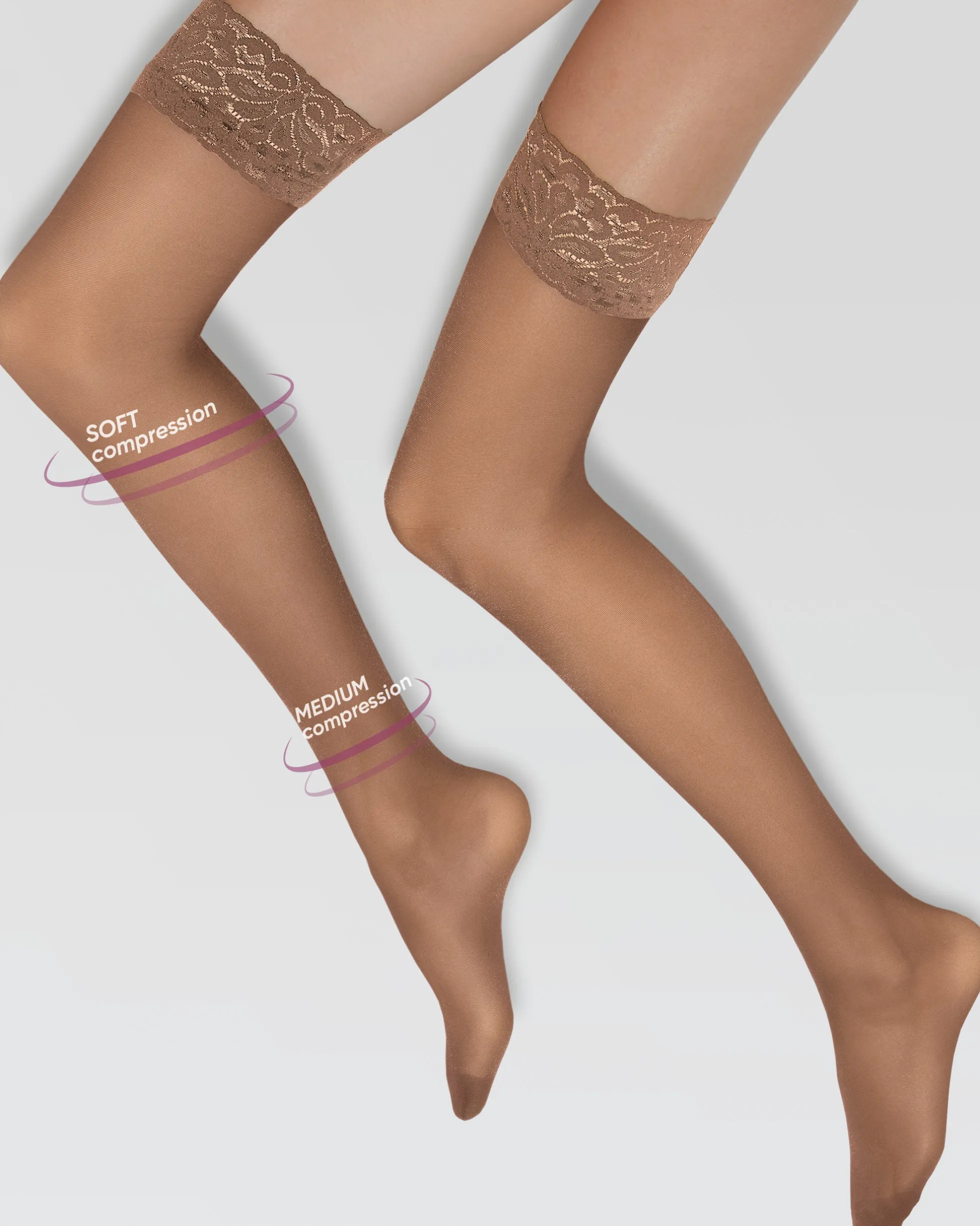 Autoreggente velato 70 denari contenitivo con compressione graduata leggera