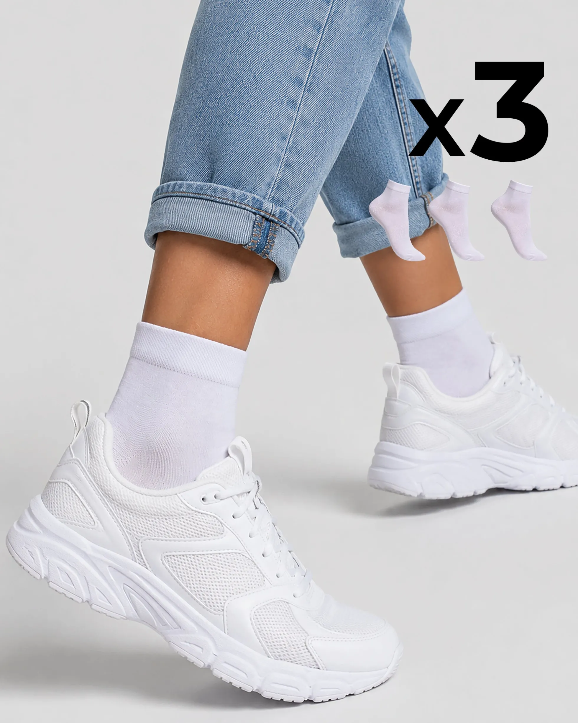 Bike socks cotone x3 donna