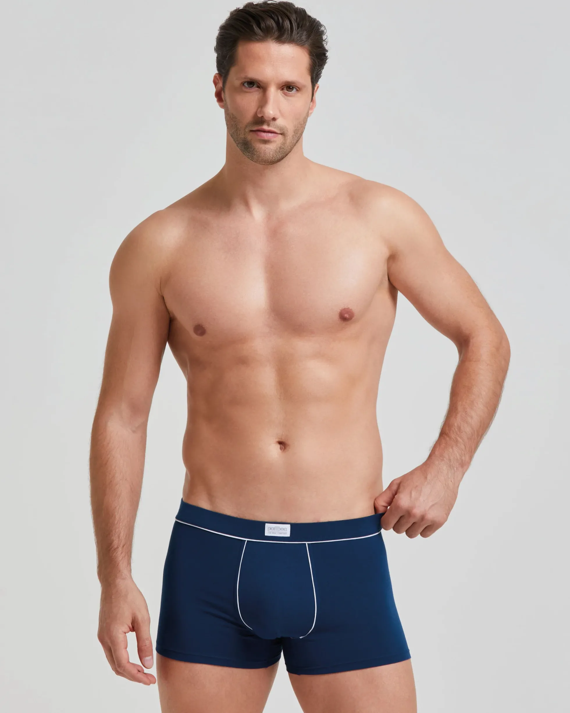 Boxer cotone con dettagli a contrasto
