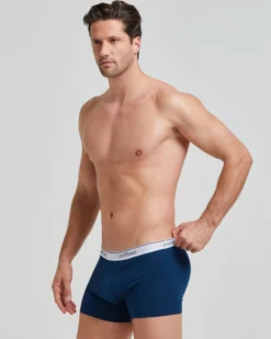 Boxer cotone con elastico a vista logato