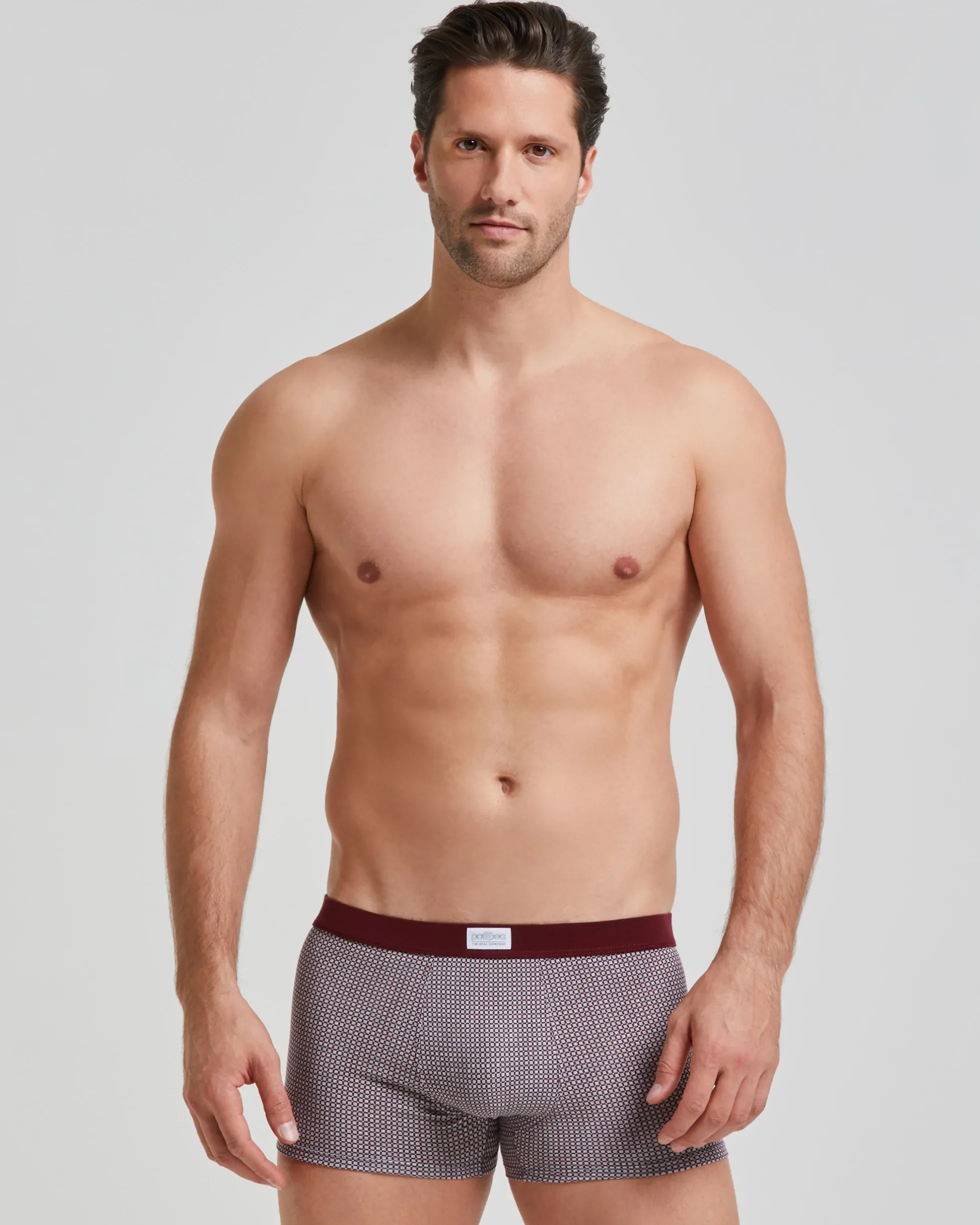 Boxer cotone motivo cravatteria