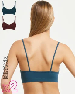 Brassiere seamless con spalline sottili X2