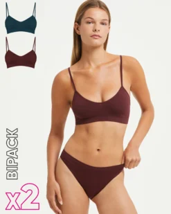 Brassiere seamless con spalline sottili X2