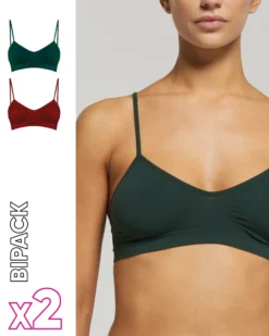 Brassiere seamless con spalline sottili X2