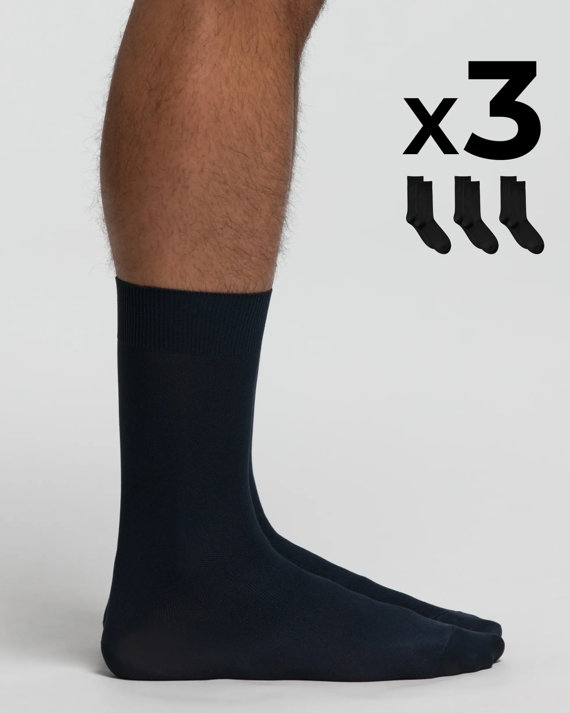 Calza corta piquet x3