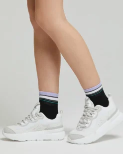 Calza cotone Amelia con righe multicolor