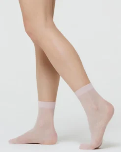 CALZINO VELATO CAROL CON MOTIVO RIGHE VERTICALI