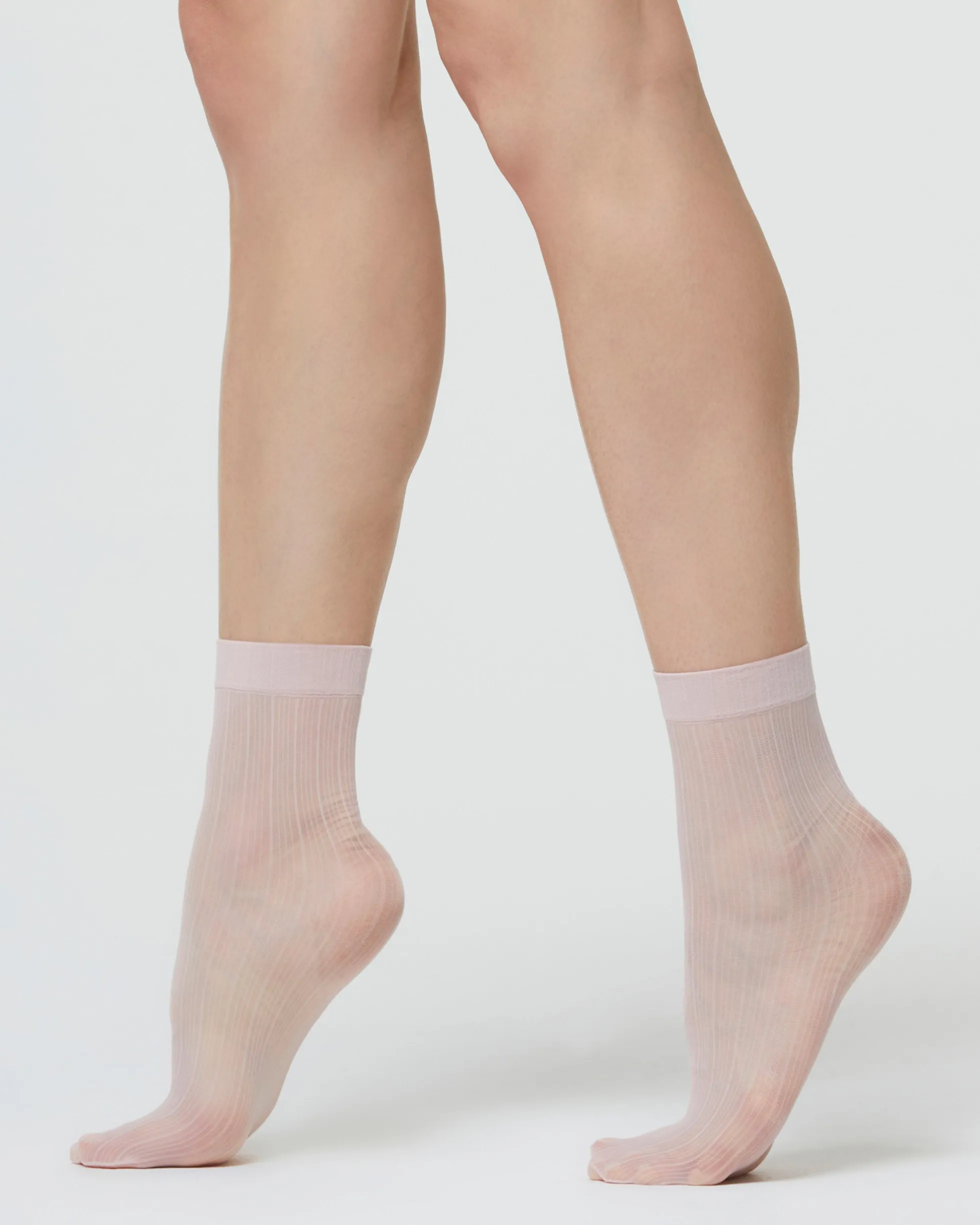 CALZINO VELATO CAROL CON MOTIVO RIGHE VERTICALI