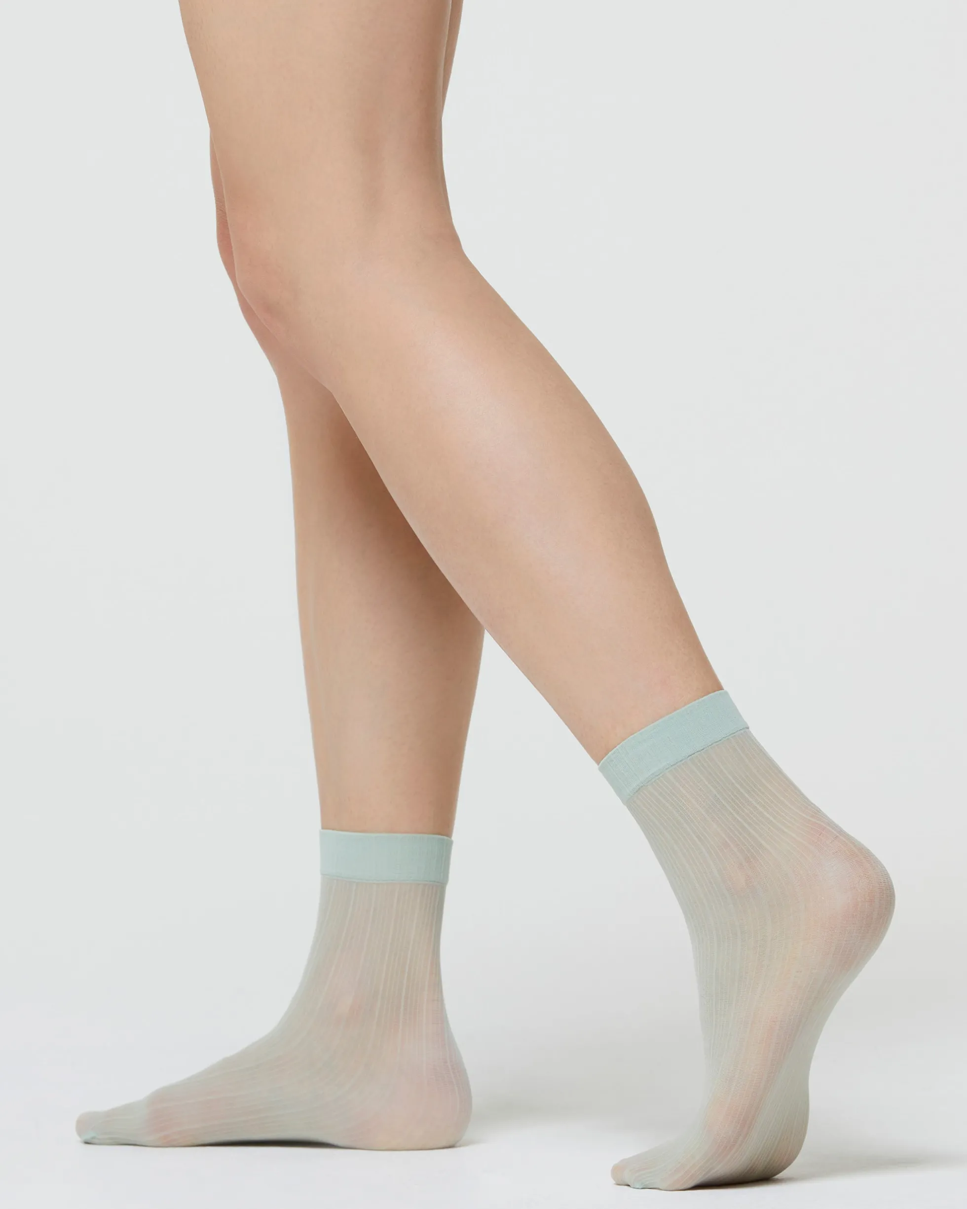 CALZINO VELATO CAROL CON MOTIVO RIGHE VERTICALI