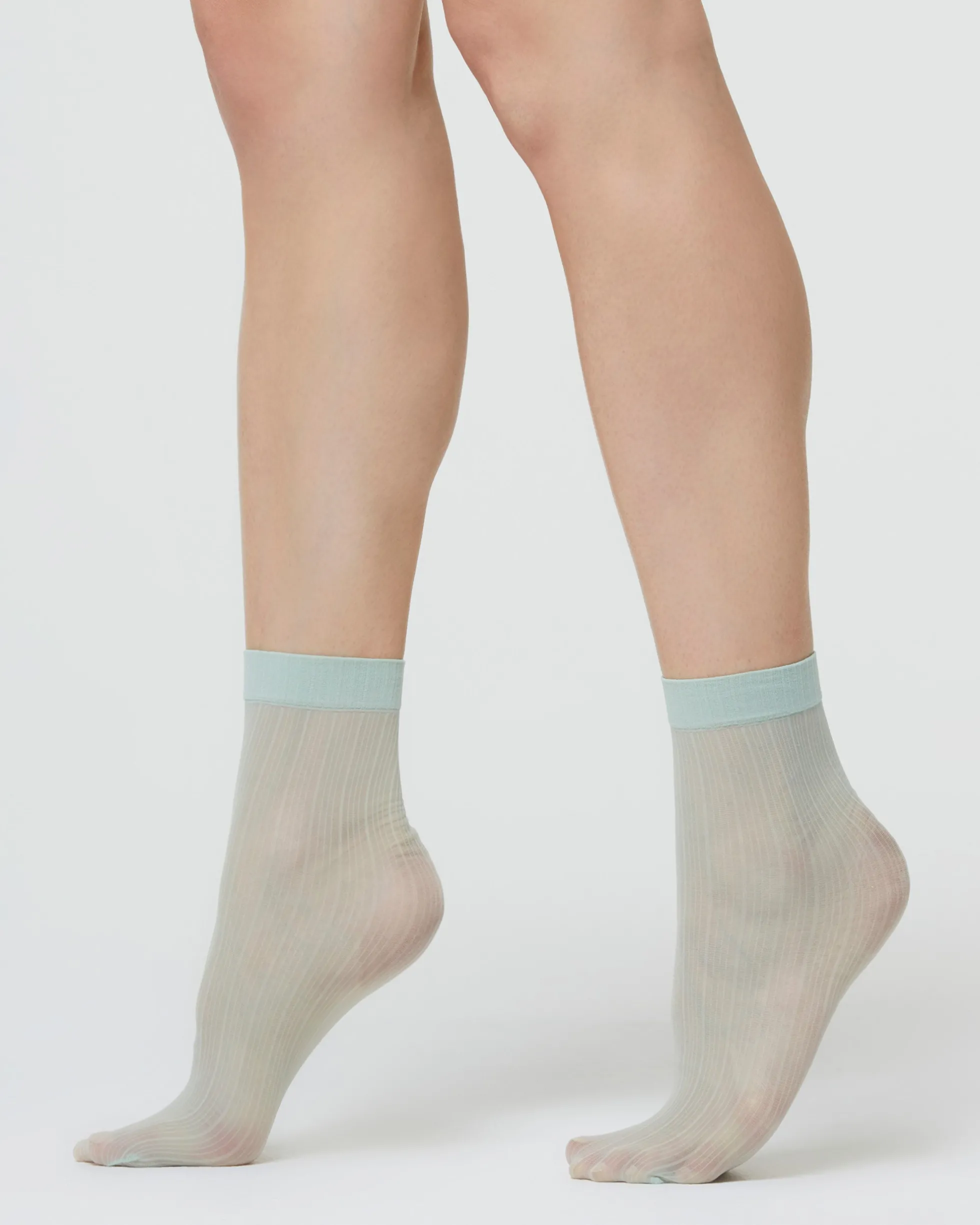 CALZINO VELATO CAROL CON MOTIVO RIGHE VERTICALI