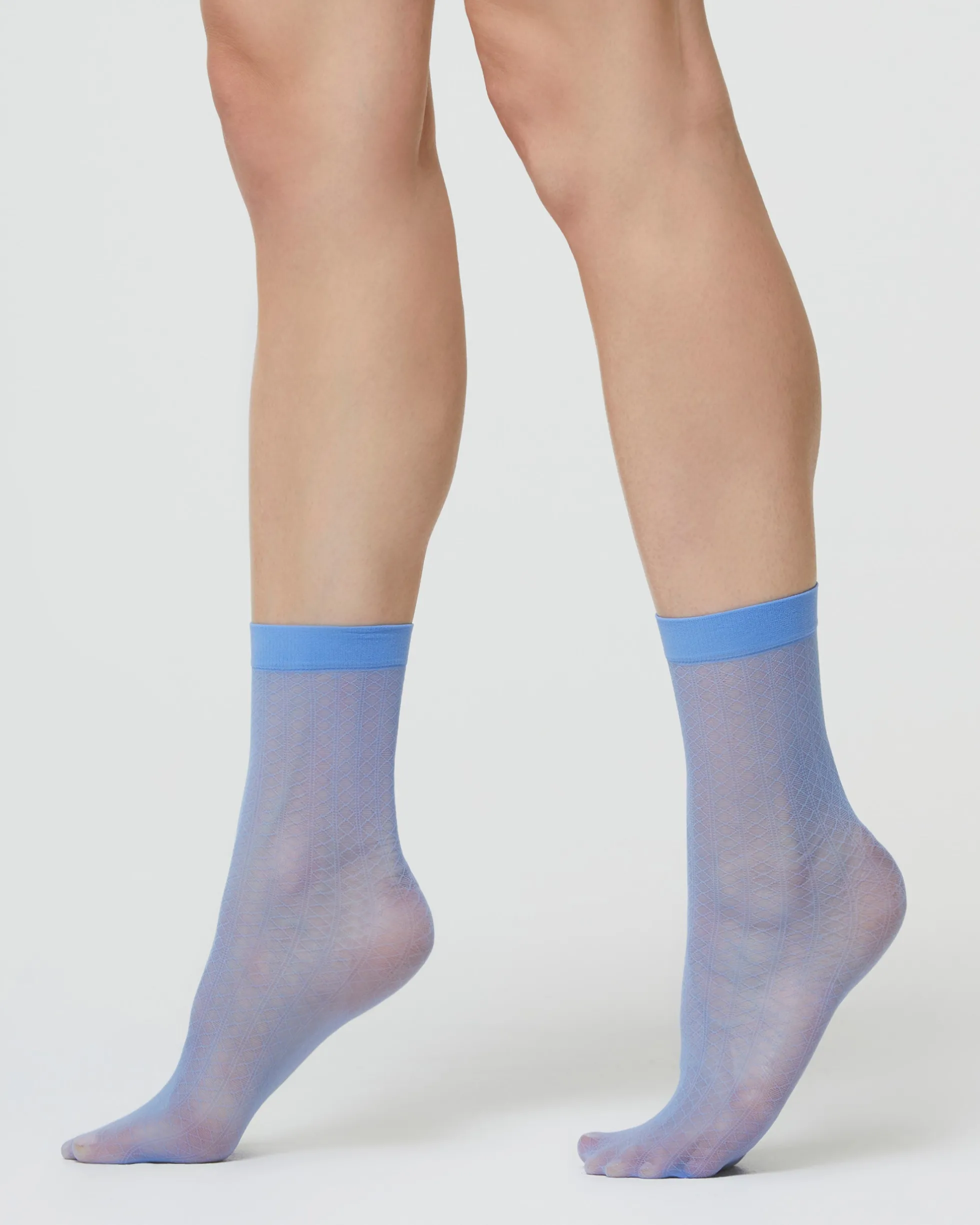 CALZINO VELATO NATALIE CON MICRO MOTIVI ROMBI