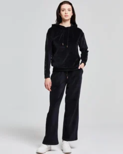 FELPA CON CAPPUCCIO VELLUTO DONNA