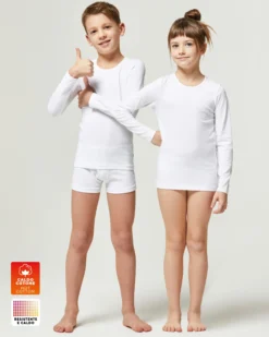 Maglia girocollo a maniche lunghe unisex in caldo cotone