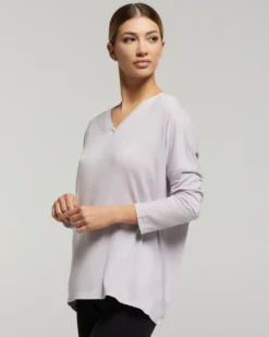 Maglia manica lunga in viscosa sostenibile vestibilità over