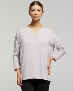 Maglia manica lunga in viscosa sostenibile vestibilità over