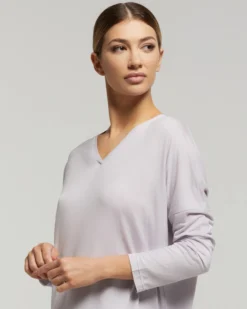 Maglia manica lunga in viscosa sostenibile vestibilità over