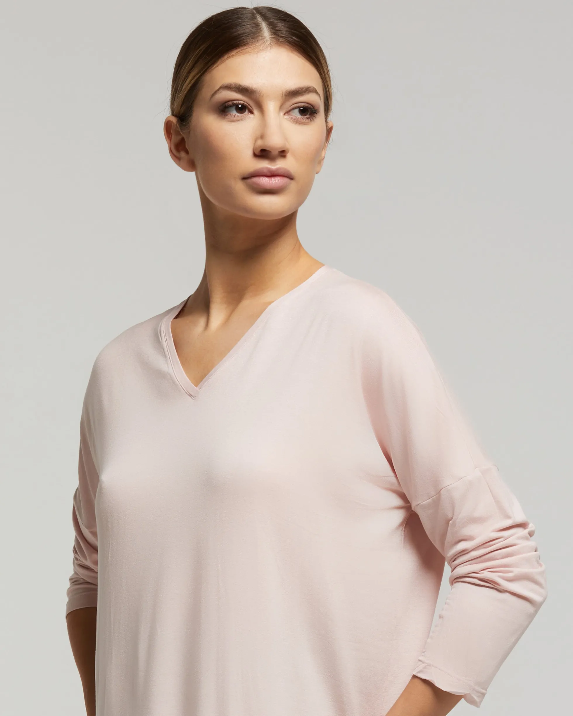Maglia manica lunga in viscosa sostenibile vestibilità over