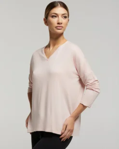 Maglia manica lunga in viscosa sostenibile vestibilità over