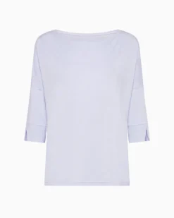 Maglia scollo barchetta in viscosa sostenibile vestibilità over