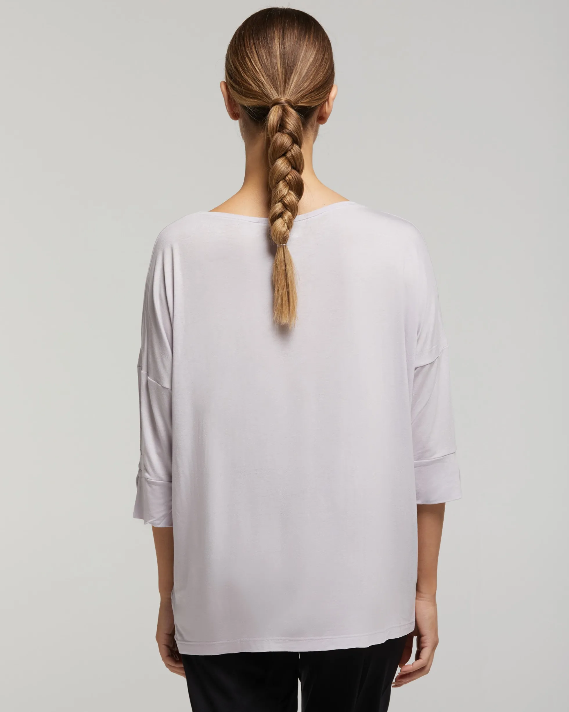 Maglia scollo barchetta in viscosa sostenibile vestibilità over