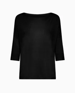 Maglia scollo barchetta in viscosa sostenibile vestibilità over