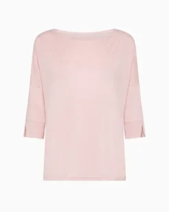 Maglia scollo barchetta in viscosa sostenibile vestibilità over