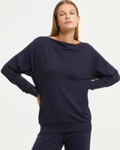 Maglia scollo barchetta seamless