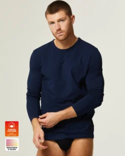 Maglia uomo manica lunga caldo cotone