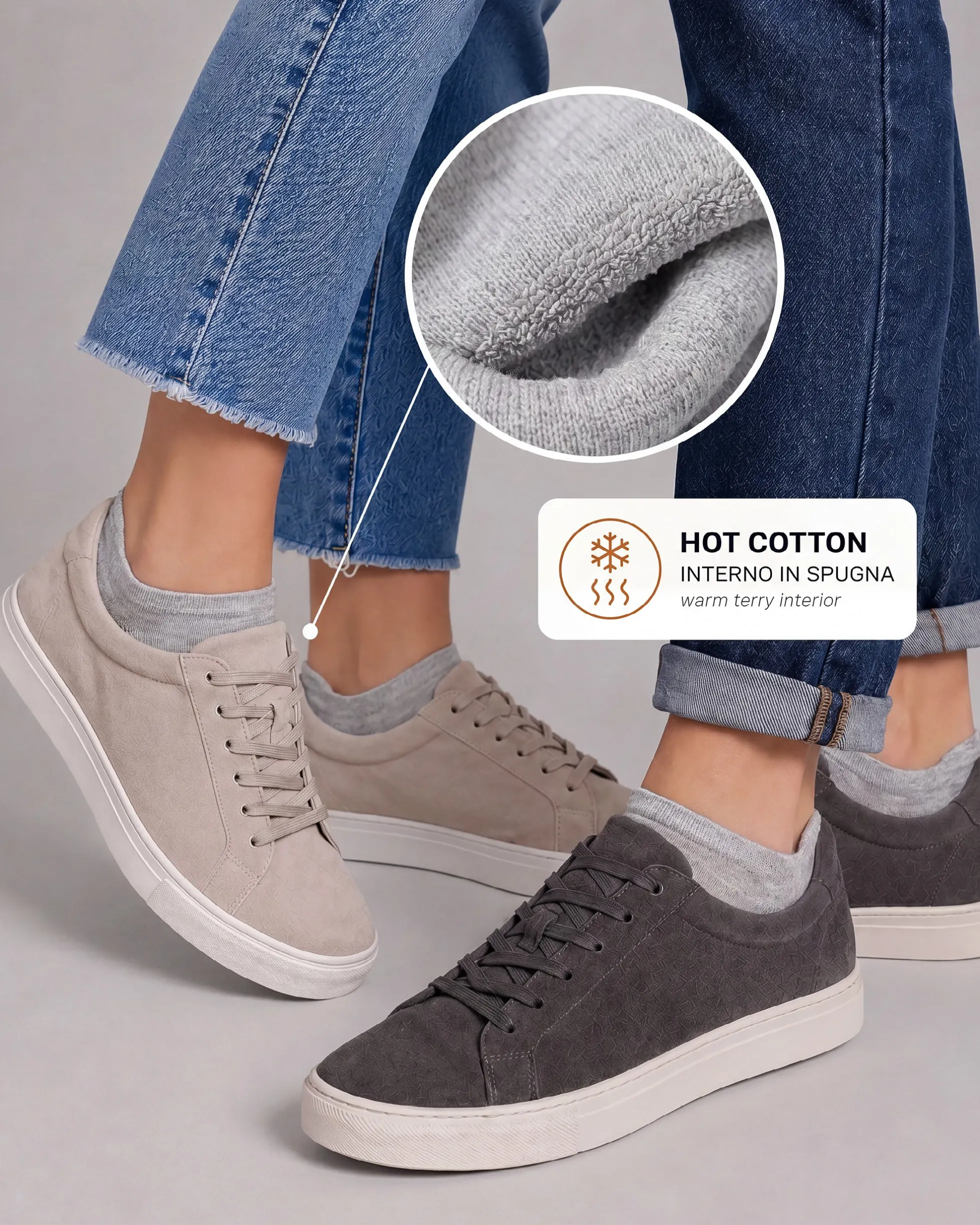 MINICALZA COTONE CON INTERNO SOFT SPUGNA