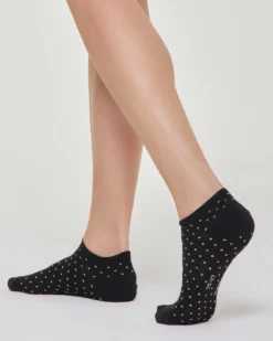 MINICALZA COTONE DORINA CON POIS IN LAMÉ
