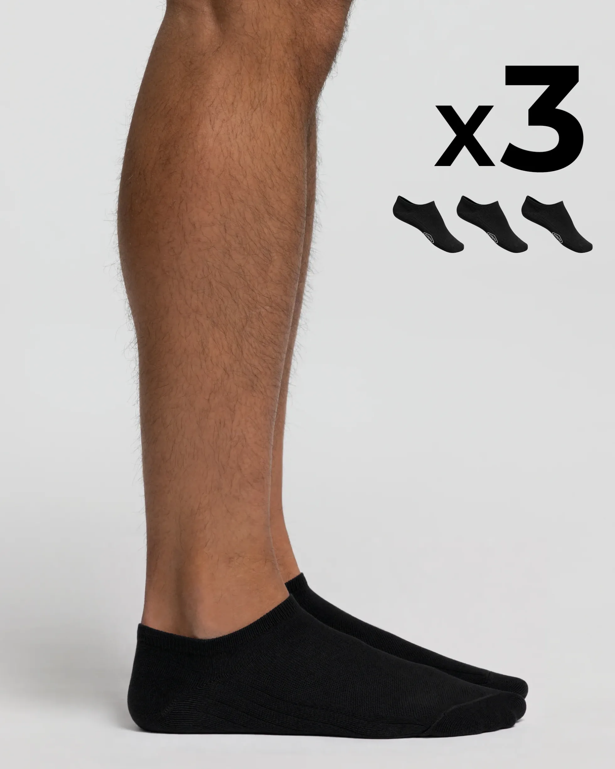 Minicalza cotone x3 uomo