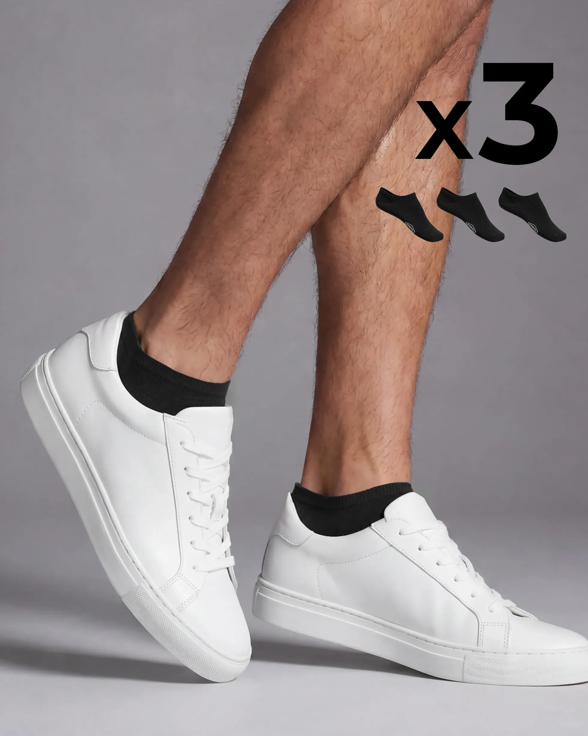Minicalza cotone x3 uomo