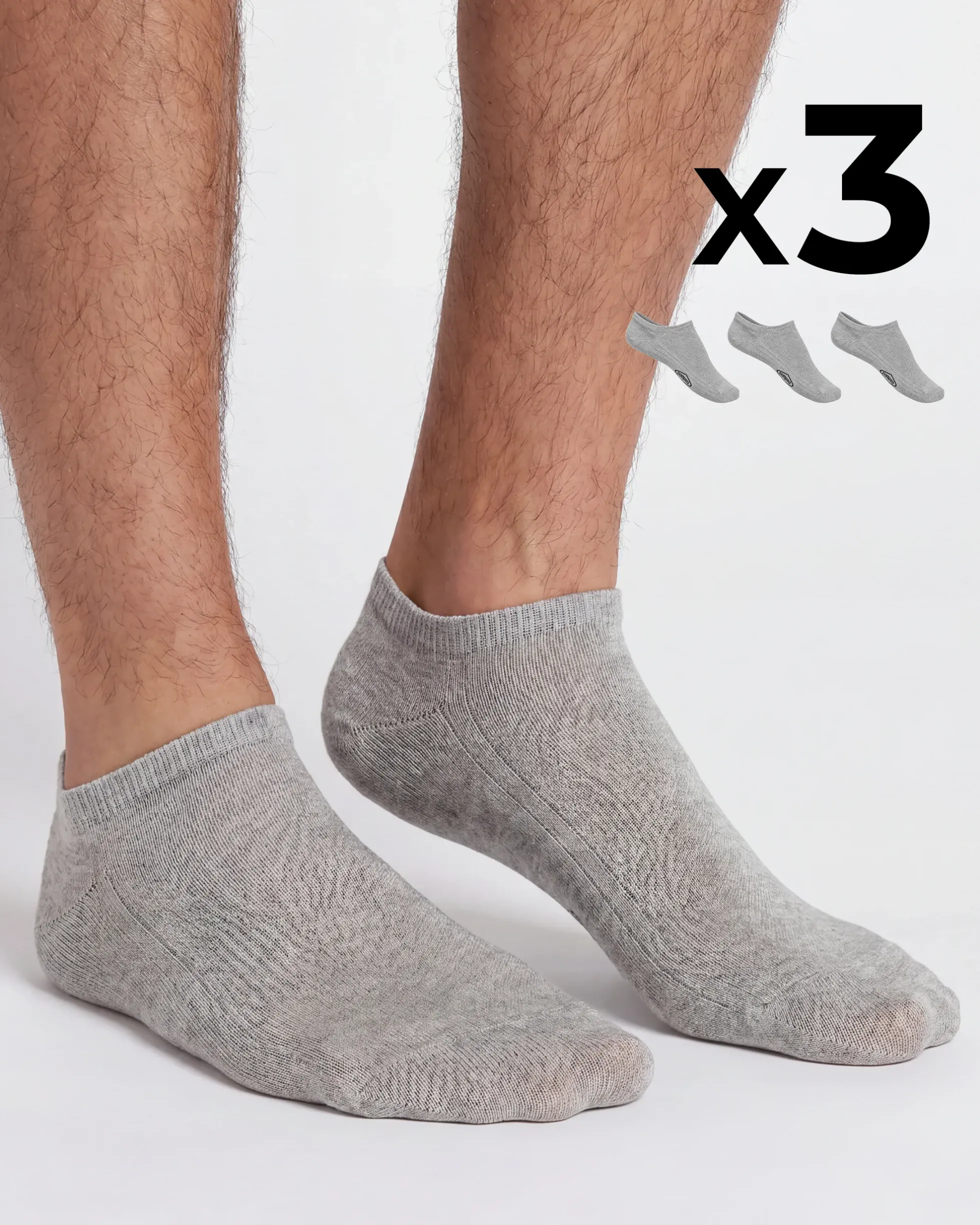 Minicalza cotone x3 uomo