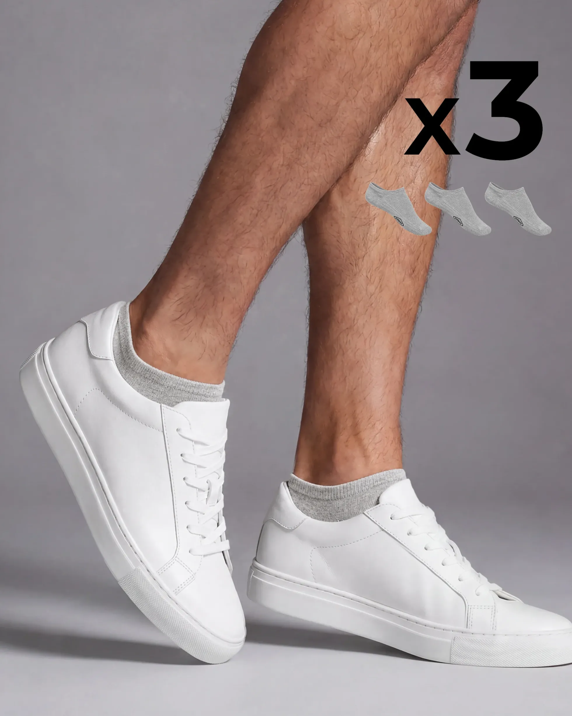 Minicalza cotone x3 uomo