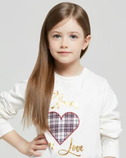 Pigiama lungo cotone interlock e flanella Love Xmas girl