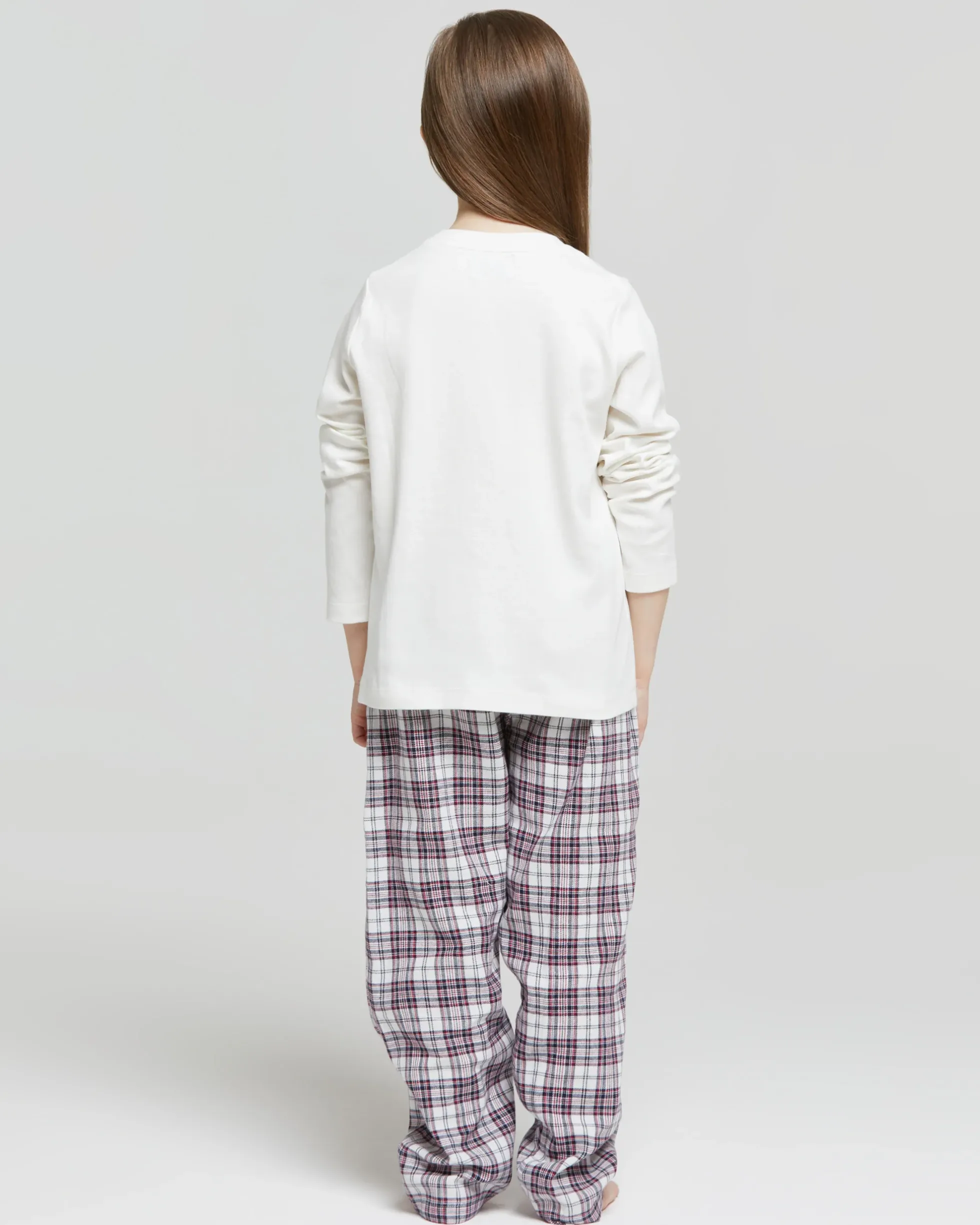 Pigiama lungo cotone interlock e flanella Love Xmas girl