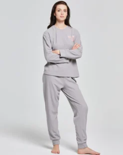 Pigiama lungo micropolar Garofano
