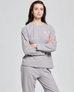 Pigiama lungo micropolar Garofano