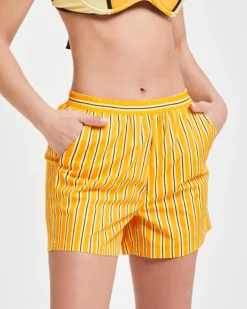 Pompea x Silvian Heach shorts con fantasia rigata