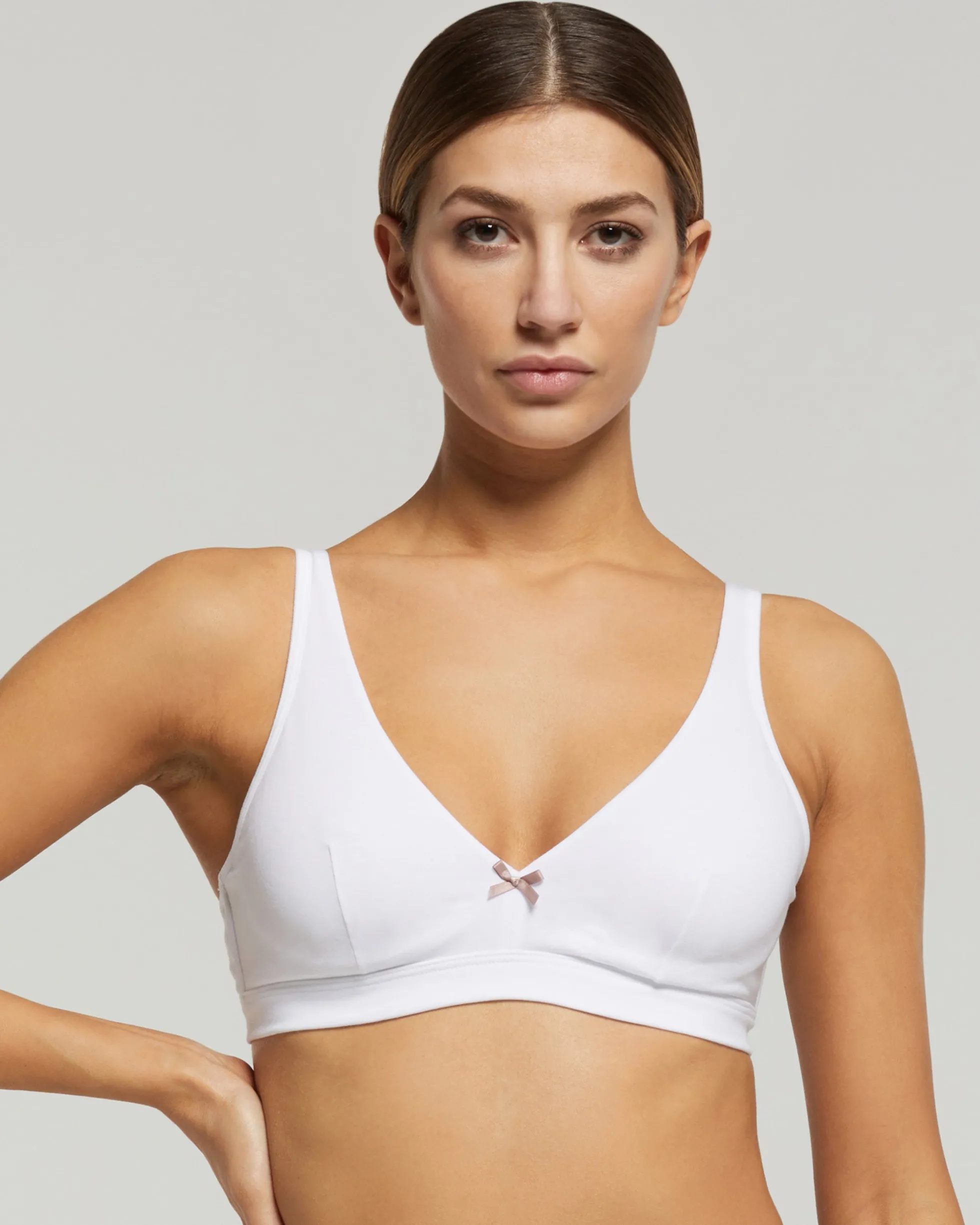 Reggiseno ferretto cotone con fiocco