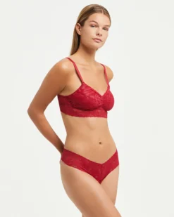 Set Completo coordinato Intimo Pizzo (Bordeaux)