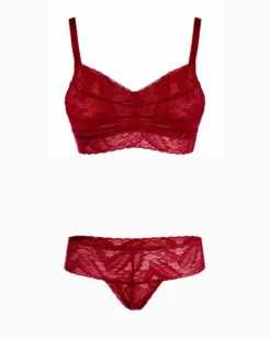 Set Completo coordinato Intimo Pizzo (Bordeaux)