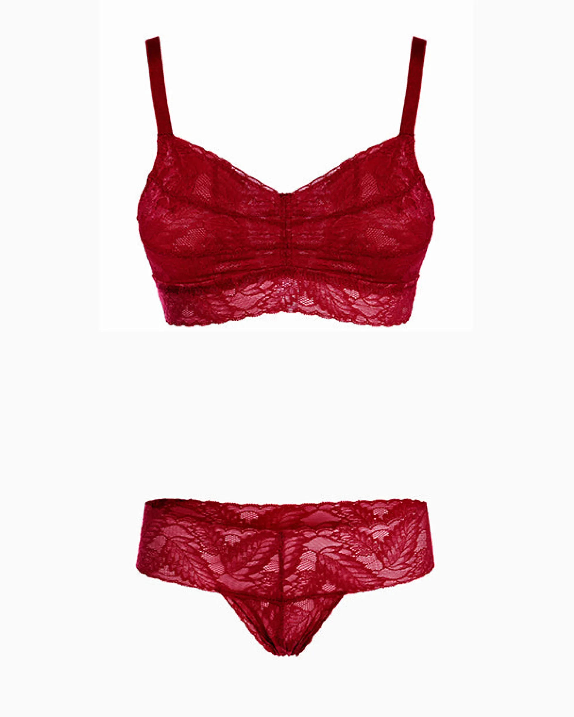 Set Completo coordinato Intimo Pizzo (Bordeaux)