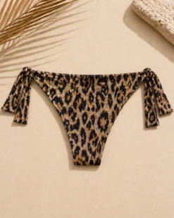 Slip donna con fiocchi laterali Leopard