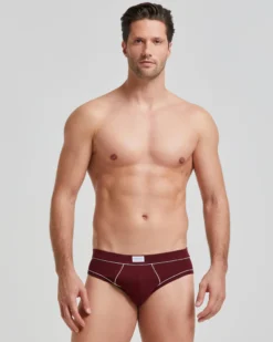 Slip uomo cotone con dettagli a contrasto