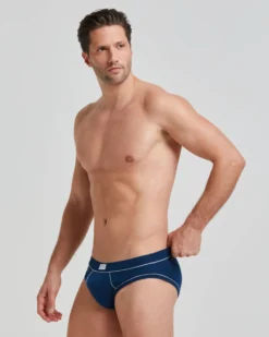 Slip uomo cotone con dettagli a contrasto
