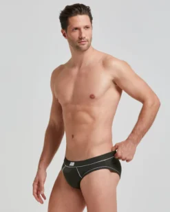 Slip uomo cotone con dettagli a contrasto