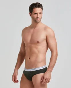 Slip uomo cotone con elastico a vista logato