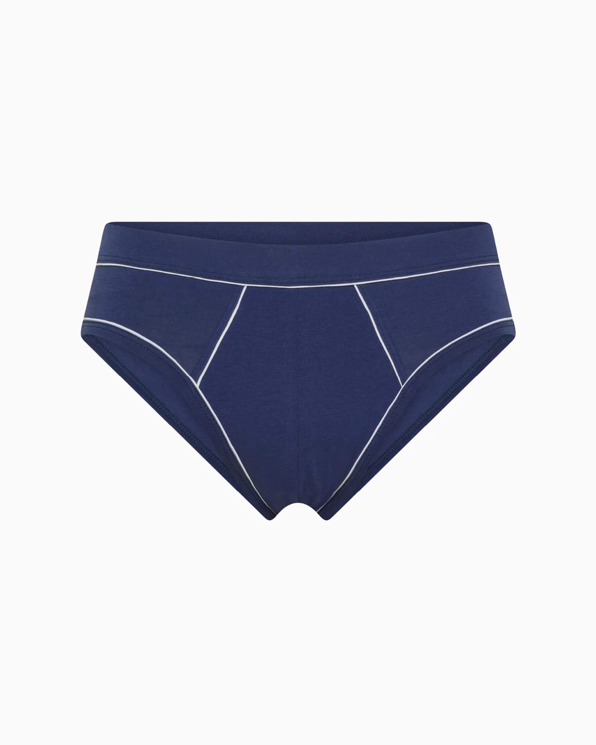 Slip uomo cotone tinta unita con dettagli a contrasto
