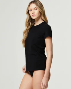 T-shirt donna manica corta caldo cotone